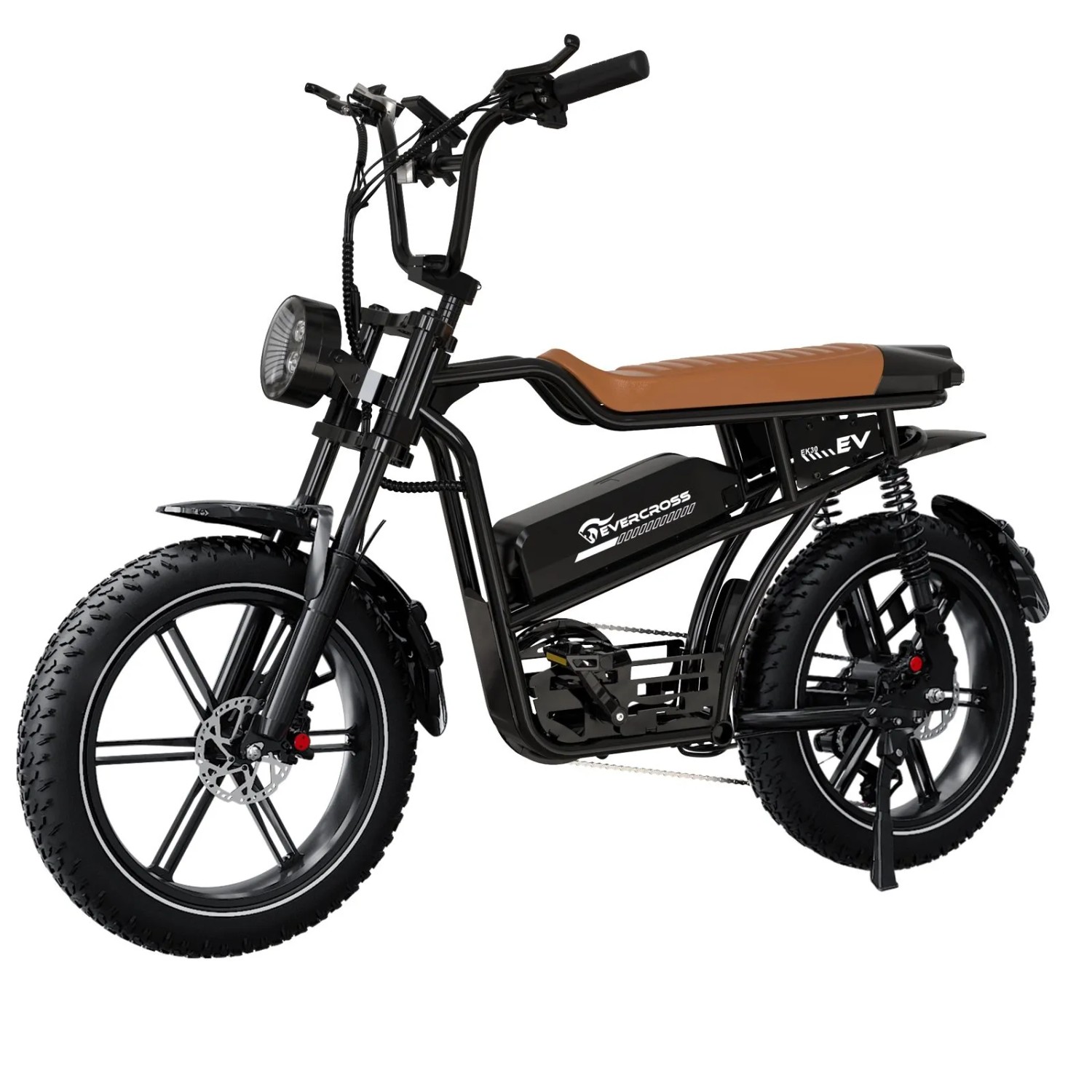EVERCROSS E-Bike 20 Zoll Fette Reifen MTB 7 Gang Removable Battery und NFC