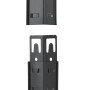 Detailaufnahme Eckregal Corner Basic, graues Metall Stecksystem für Regalböden.