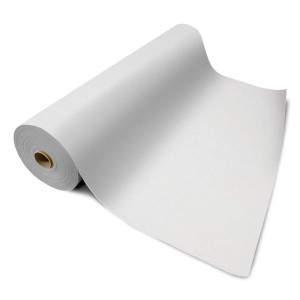 Weißer KARAT Messeteppich Sintra als Rollenware, individuell auf Maß zuschneidbar.