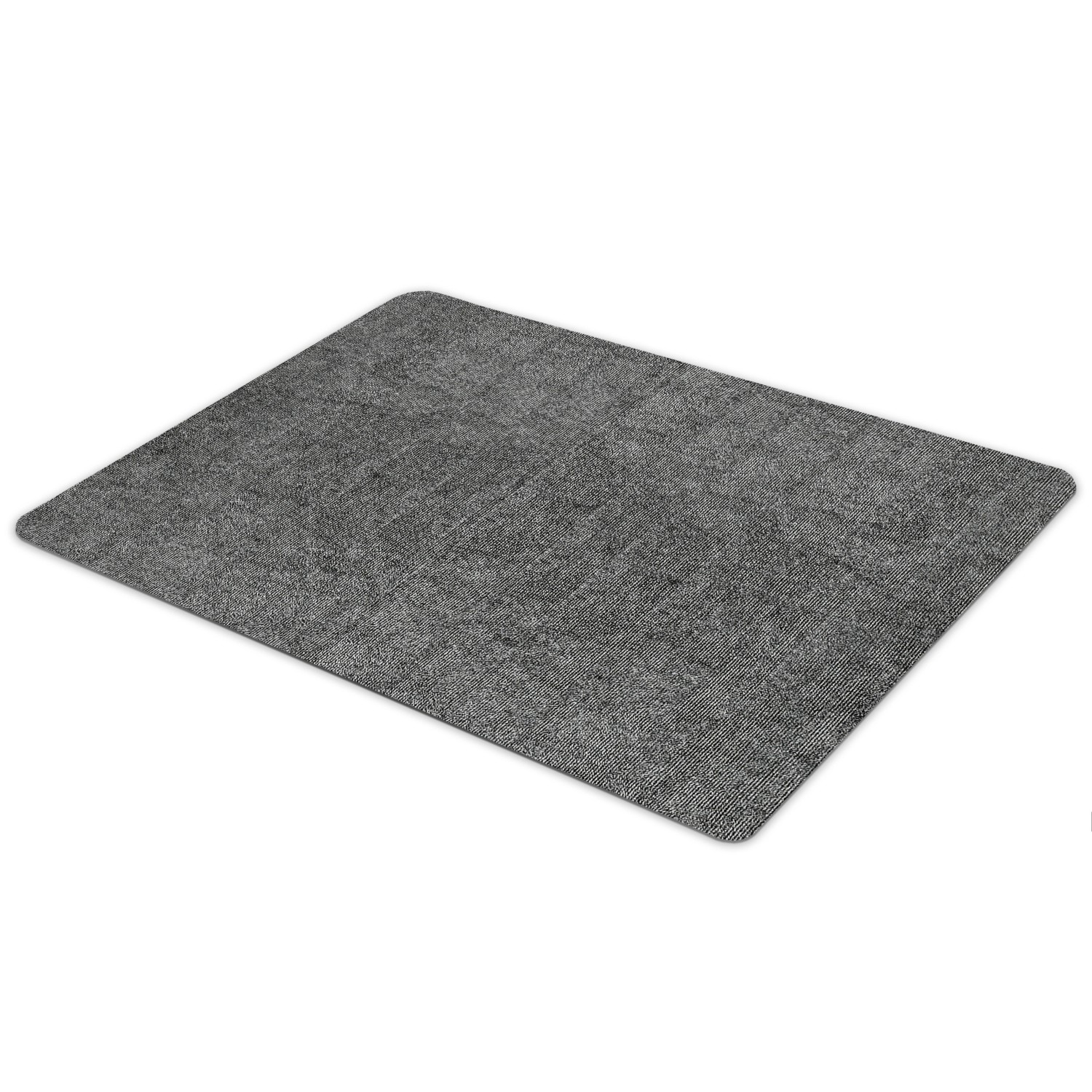 Björn&Schiller Bodenschutzmatte Plastik Grau 100 x 120 cm Kratzschutz Schreibtischunterlage