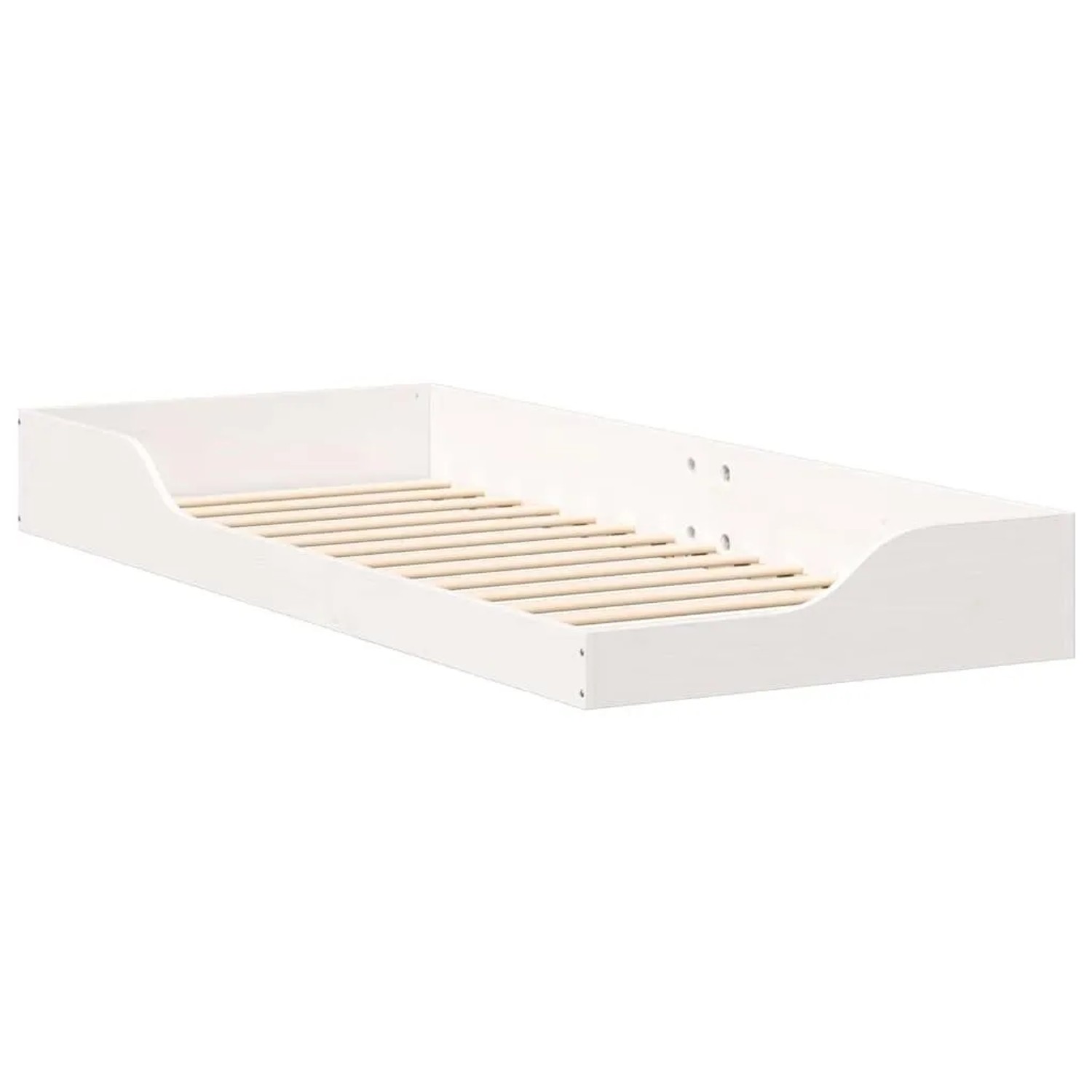 vidaXL Bettrahmen Weiß 80 x 220 cm Massives Kiefernholz 873410