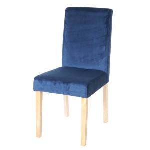 CHEFGASTRO Esszimmerstuhl 4er-Set Klassisch & Zeitlos 90x43x56cm Sitzhöhe 45cm Samt Helle Beine Petrol-Blau
