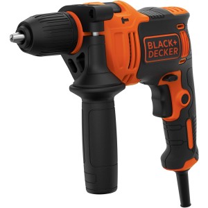 Black+Decker Schlagbohrmaschine BEH710K, 710 W, mit Zusatzhandgriff. Zum Bohren in Holz, Metall und Beton.