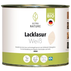 Dose Ultra Nature BIO Lacklasur Weiß, geeignet für den Innenbereich.