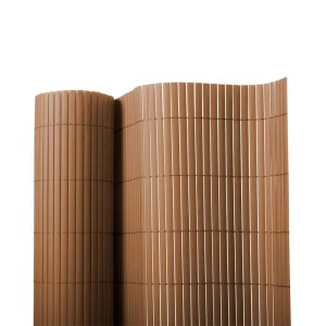 Brauner KARAT PVC Sichtschutzzaun (200x300cm) für Garten und Balkon, blickdicht.