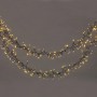 LED-Büschellichterkette mit 576 warmweißen LEDs und schwarzem Kabel für Innen- und Außenbereich.