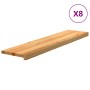 vidaXL Treppenstufen 8 Stk Hellbraun 110x25x2 cm Massivholz Eiche 3282969_3
