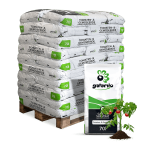 Palette Galamio Tomaten- & Gemüseerde, 30 Säcke à 70L. Ideal für den Garten.