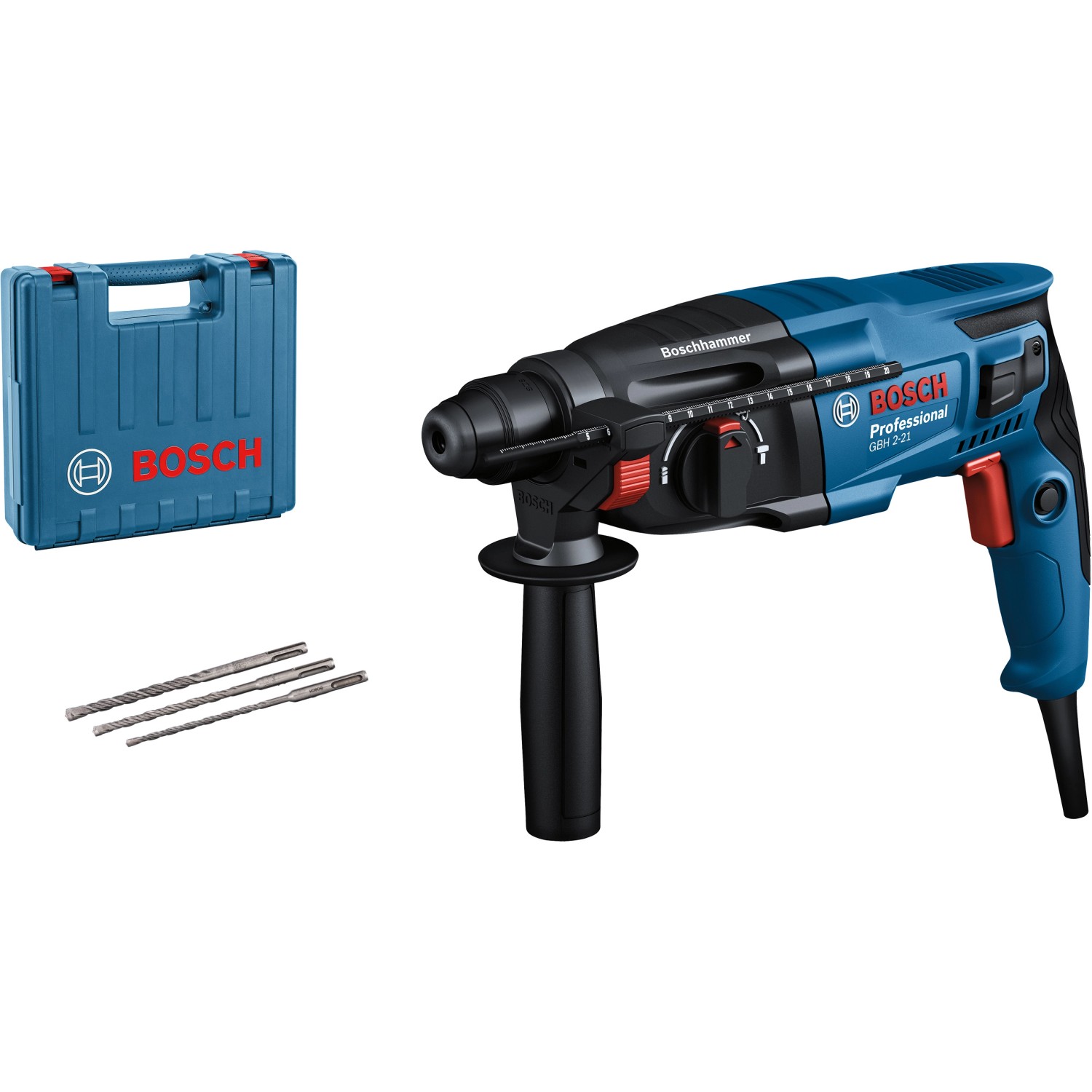 Bosch Professional Bohrhammer GBH 2-21 SDS-Plus 720 W im Koffer