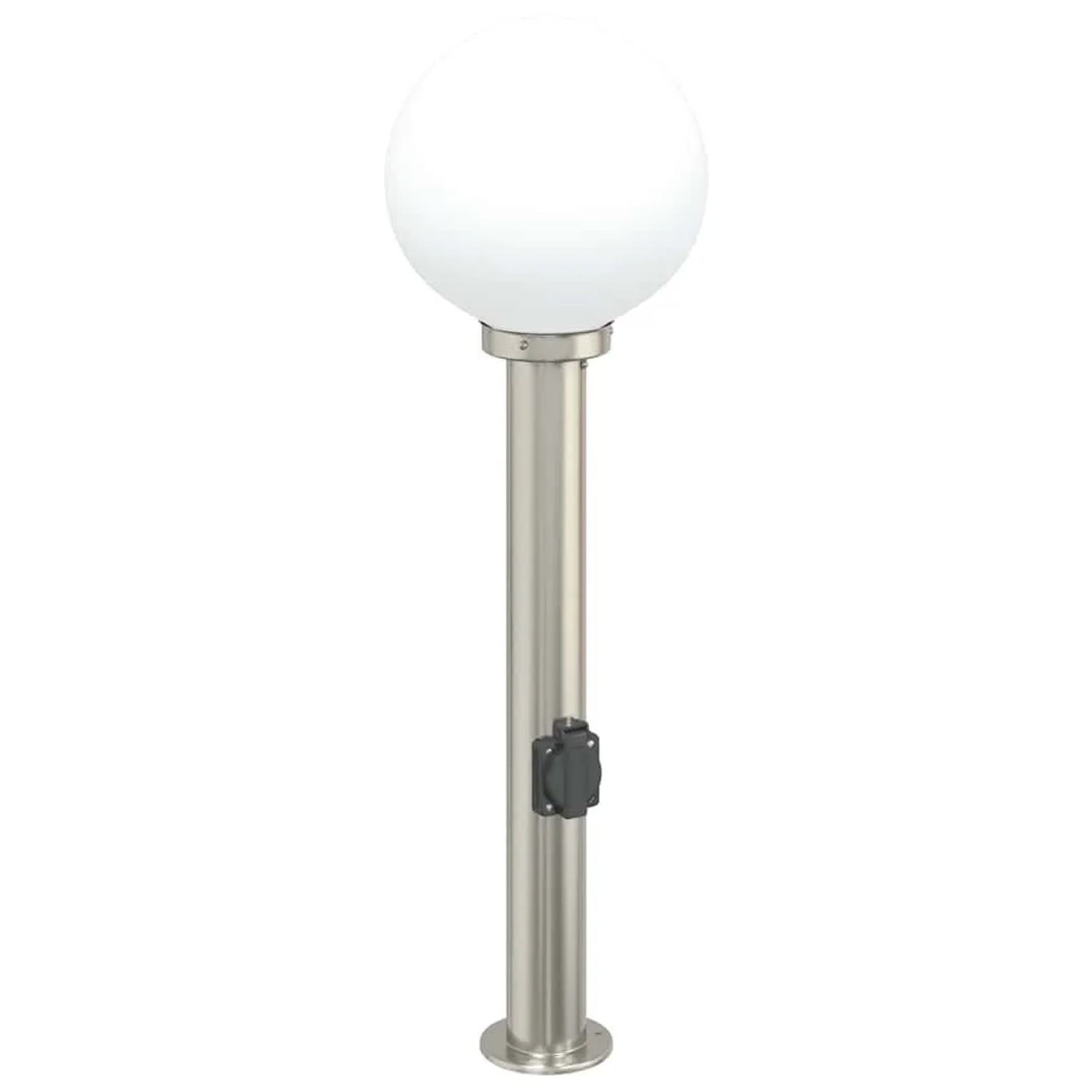 vidaXL Pollerleuchte mit Auslass 80 cm Edelstahl IP44 4006103