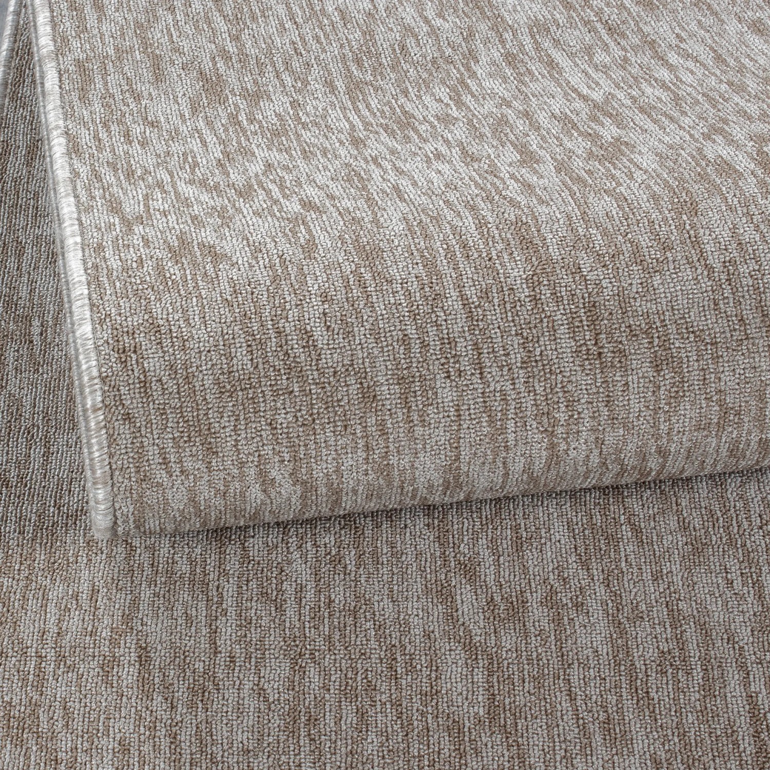 Beiger Kurzflorteppich Nizza von Ayyildiz, 80x250 cm, meliertes Design.
