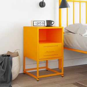 vidaXL Nachttisch Senfgelb 36x39x60,5 cm Stahl 846560