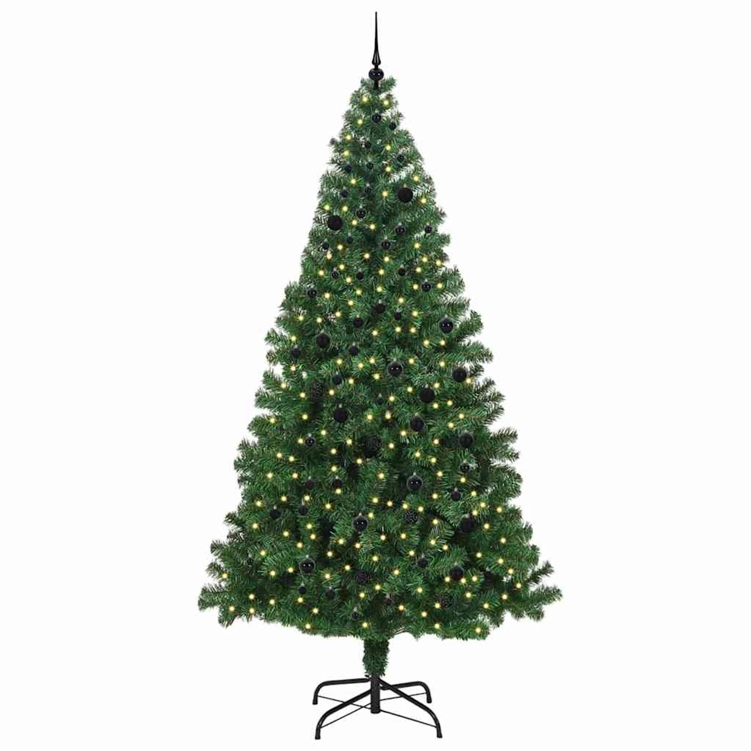 vidaXL Künstlicher Weihnachtsbaum mit 300 LEDs mit Ständer Grün 240 cm 3396932