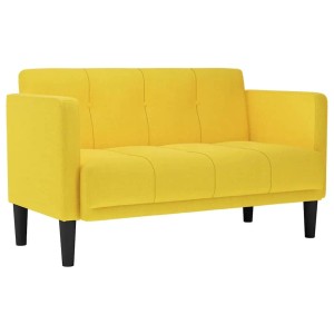 vidaXL Zweisitzer-Sofa Gelb 111 cm Stoff 4100567