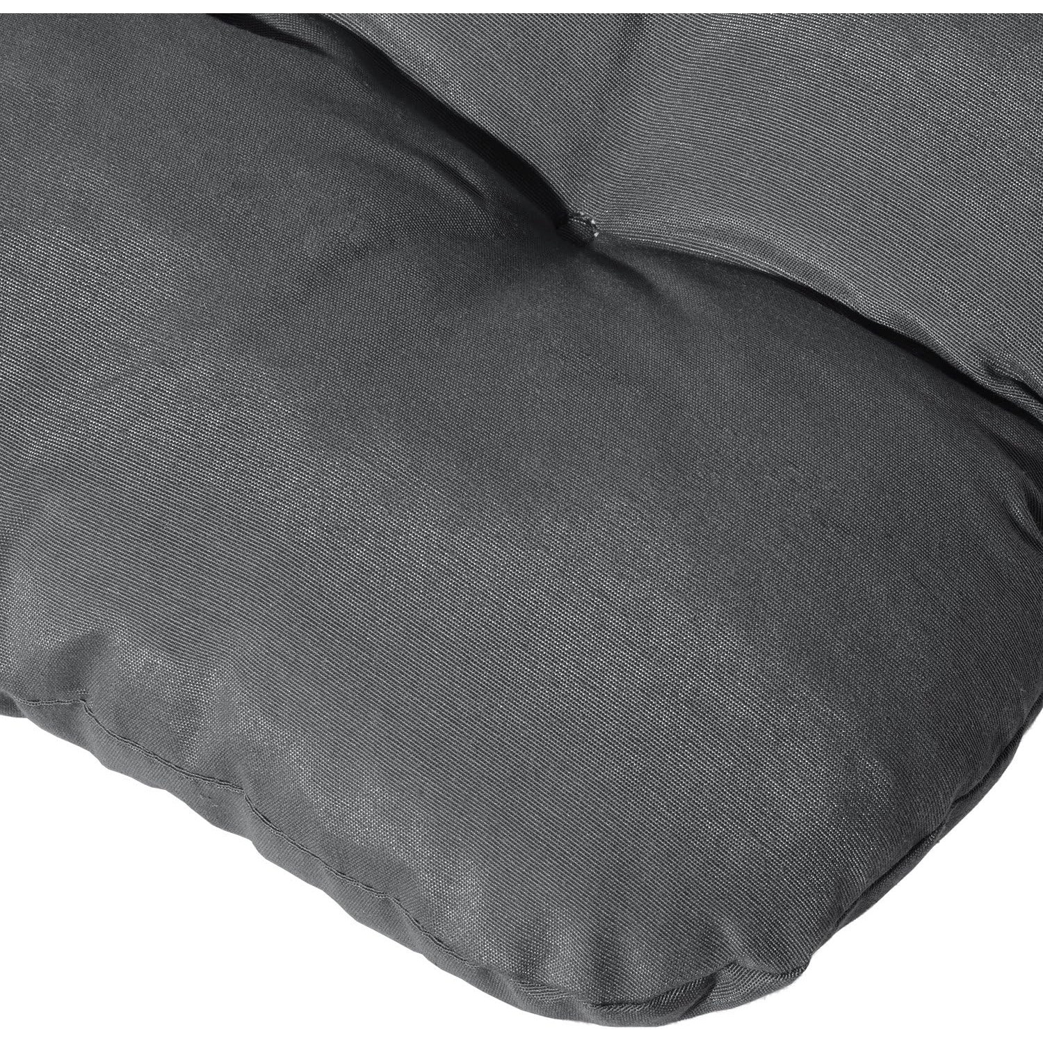 Detailaufnahme: Beautissu Flair NL Niederlehner Graphitgrau, Sitzkissen für Gartenstühle.