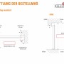 Skizze zur Ermittlung der Bestellmaße für Splendoor Wohnungseingangstür: Breite und Höhe im Detail.