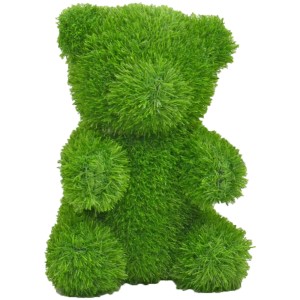 Grüne AniPlants Gartenfigur Bär, 35 cm, für die Gartendekoration.