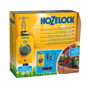 Hozelock automatisches Bewässerungs-Set mit 20 Tropfern für Blumentöpfe und Beete.