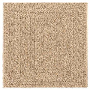 vidaXL Teppich ZIZUR Beige 240x240 cm Jute-Optik Indoor und Outdoor 4010399