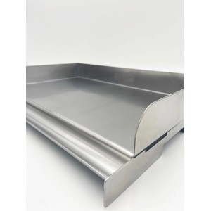 Grillfürst Edelstahl Plancha Grillplatte, BBQ Grillfläche für Gas- und Holzkohlegrill.