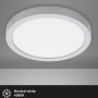 Runde, matte Chrom Briloner LED Deckenleuchte/Wandleuchte Fire, 30 cm Durchmesser.