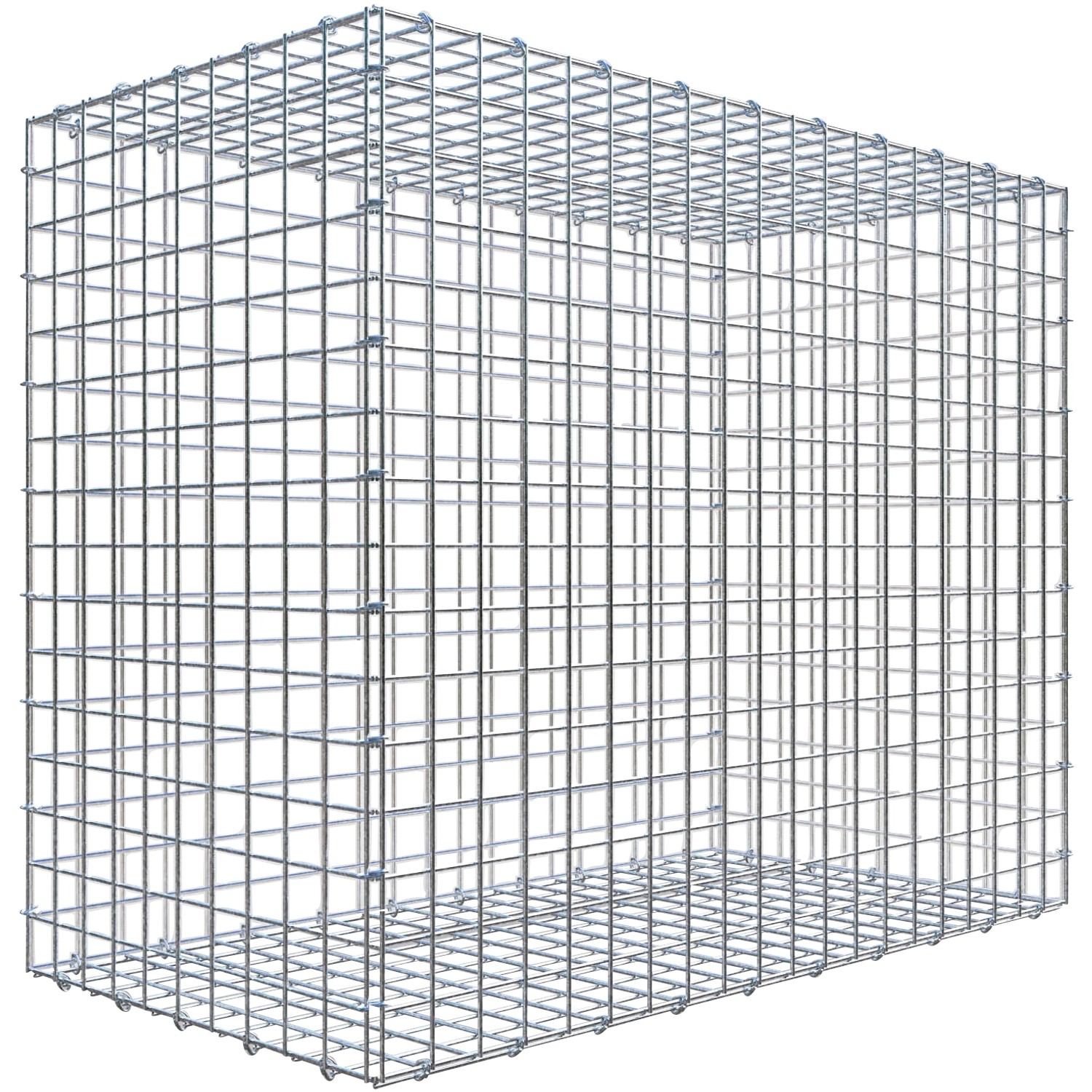 Gabiona C-Ring-Gabione 80 x 100 x 50 cm Maschenw 5 x 5 cm