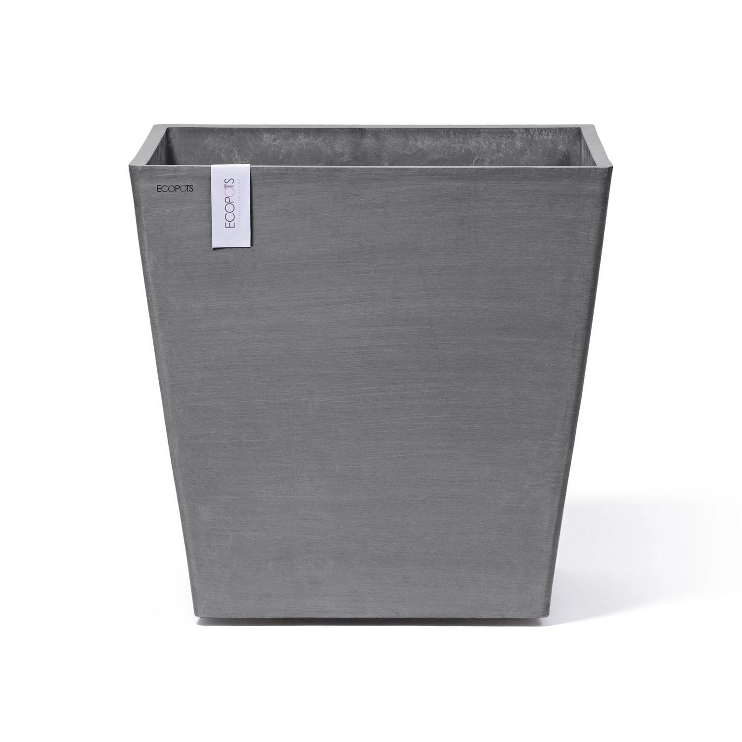 Ecopots Pflanztopf Rotterdam Rollen Grau (HxBxT) 49,7 x 50 x 50 cm