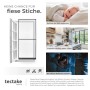 Anthrazit Tectake Fliegengitter mit Aluminiumrahmen für Türen. Zuschneidbar, schützt vor Insekten, lässt Licht und Luft durch.