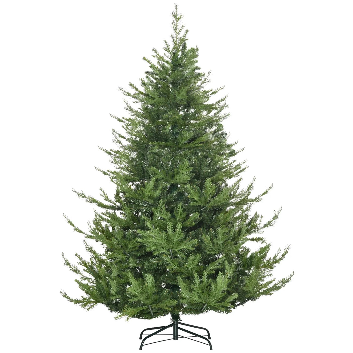 HOMCOM 180 cm Weihnachtsbaum Künstlich Naturgetreu mit Dichten Zweigen