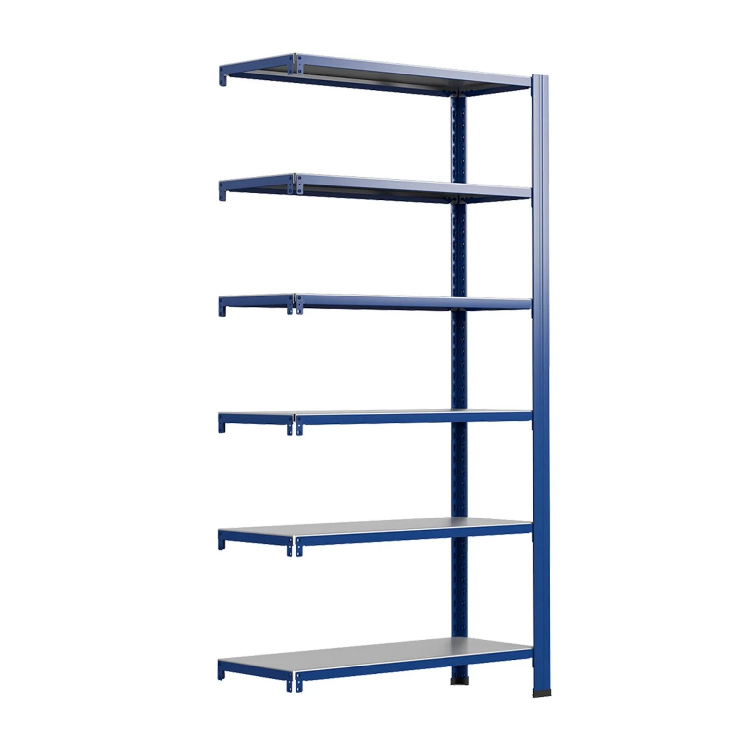 Ar Shelving T Profile Zusatzmodul Blau & Verzinkt 250x60x50 cm 6 Böden 180 kg