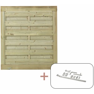 Druckimprägniertes Nadelholz Gartentor Newline, 100x110cm, inkl. Beschläge.