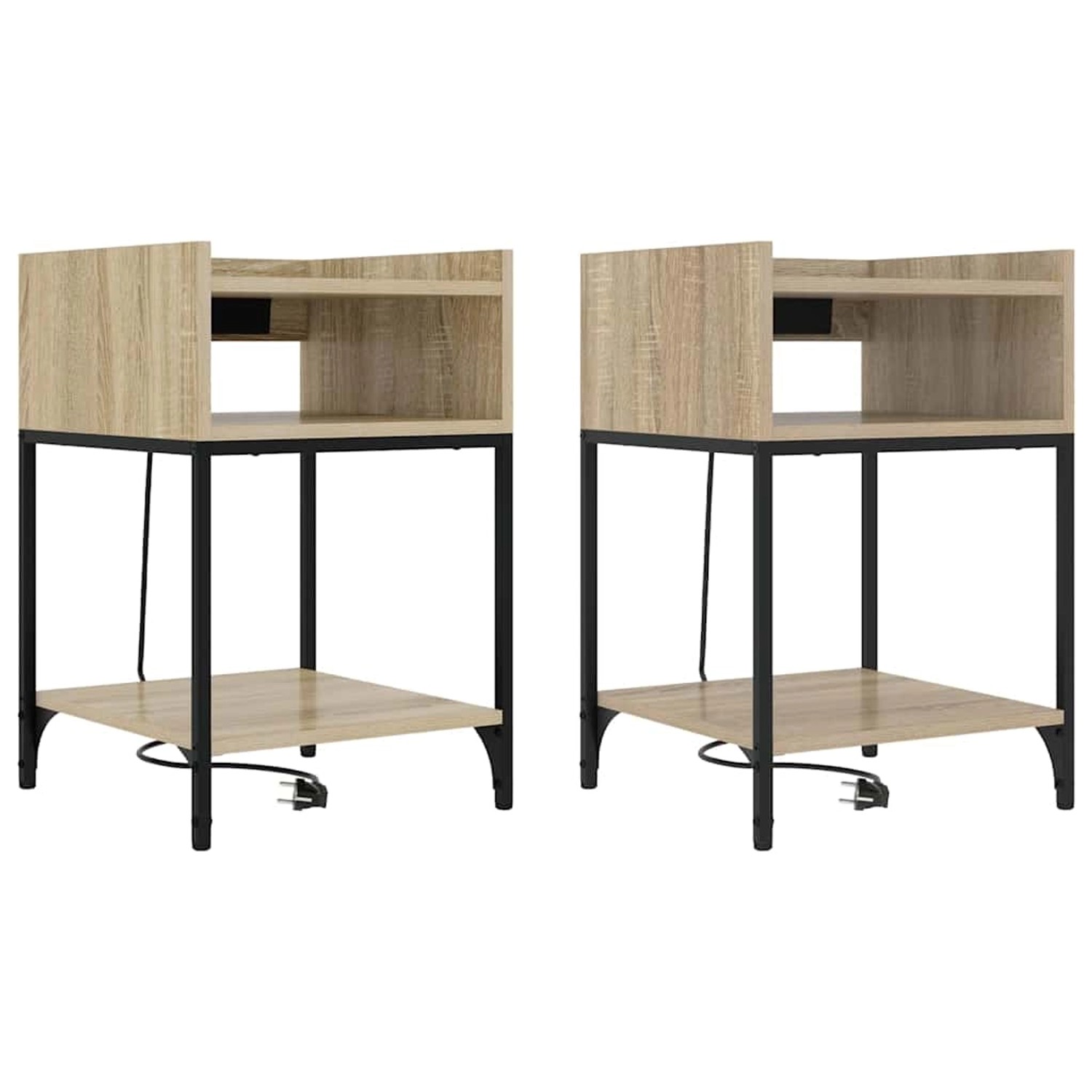 vidaXL Nachttisch 2 Stk Sonoma-Eiche 40 x 40 x 61 cm Holzwerkstoff 859473 günstig online kaufen