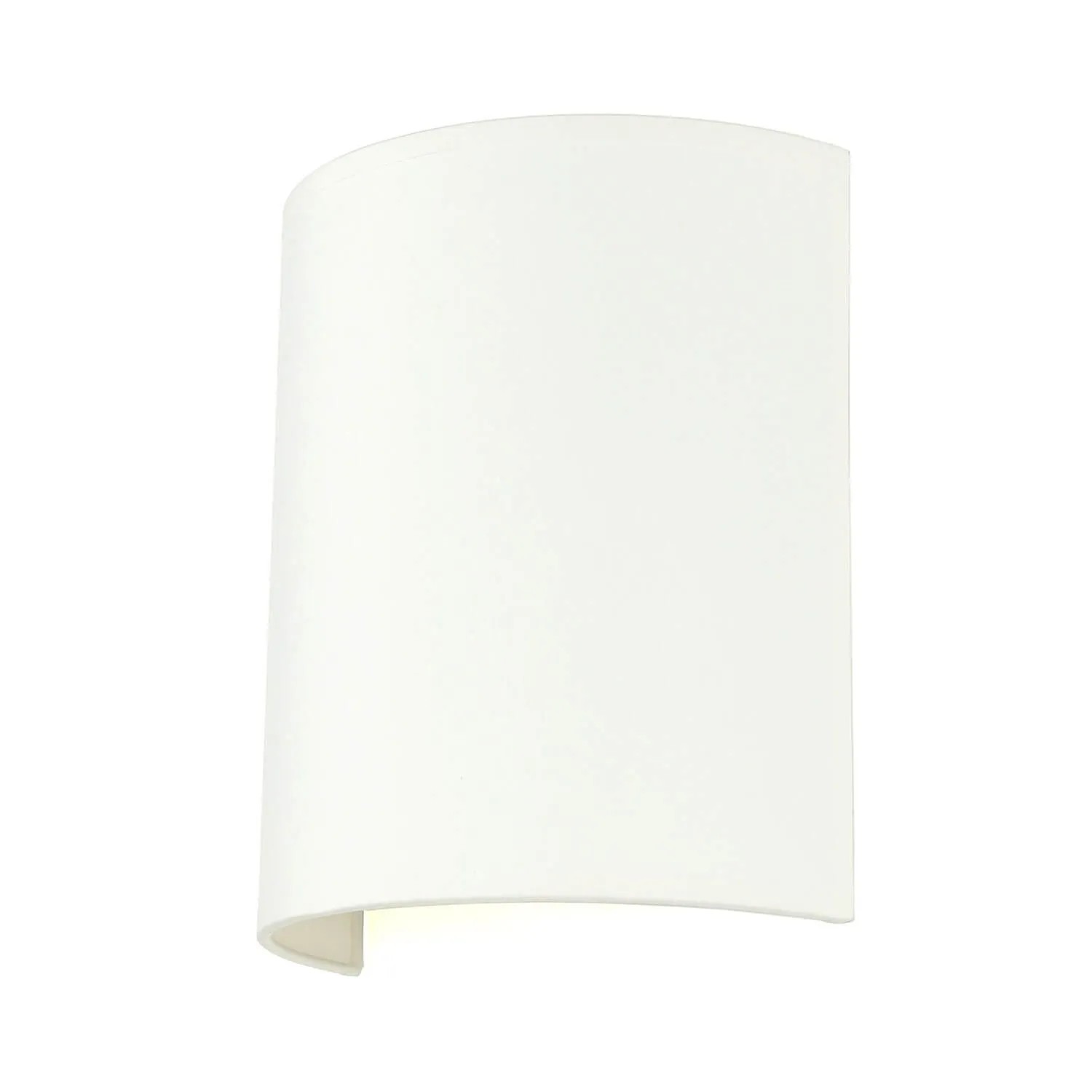 EASYLIGHT Wandlampe Metall Stoff Up Down 23 cm Hoch Weiß E27 Modern