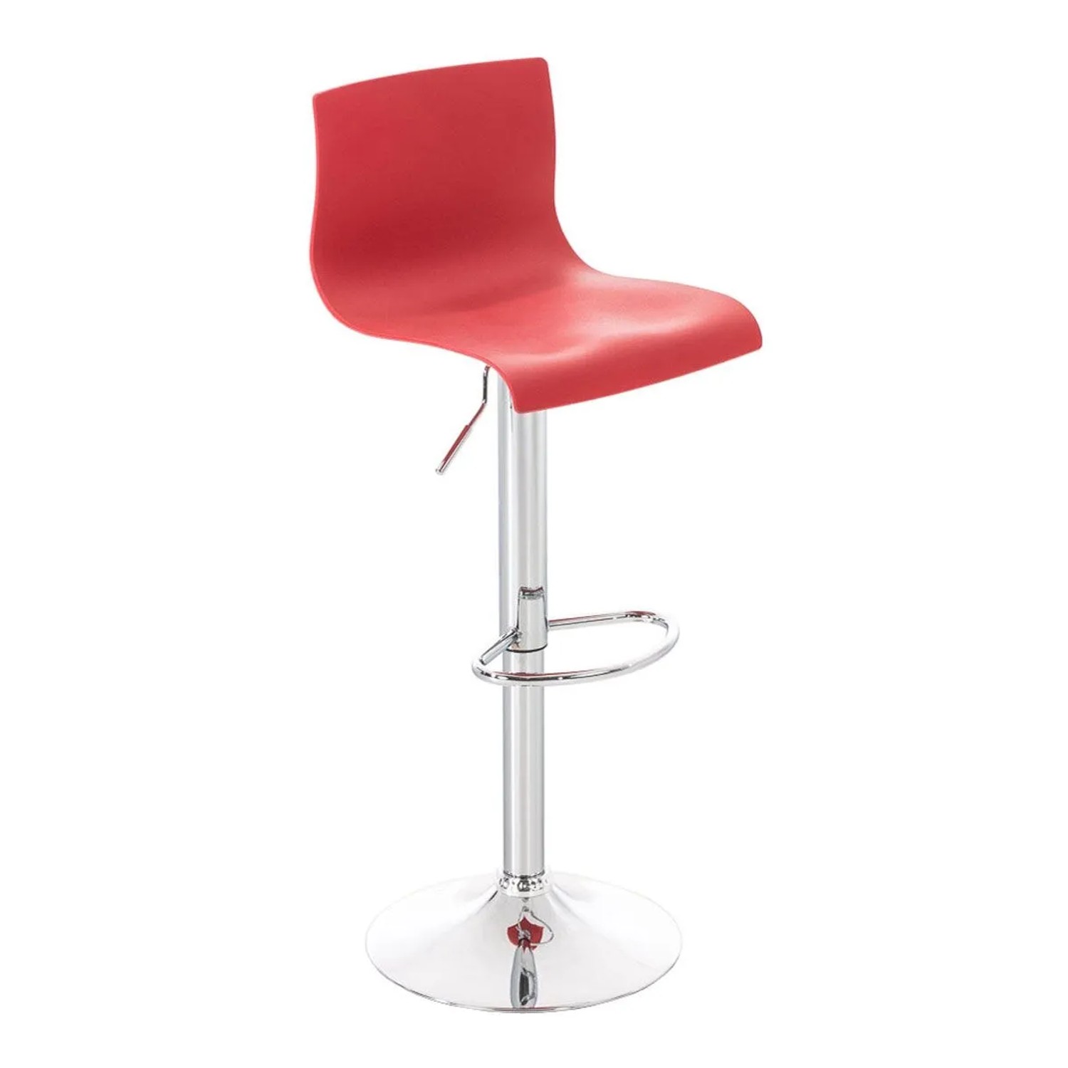 CLP Barhocker Hover Kunststoff Metall in Chromoptik/rot