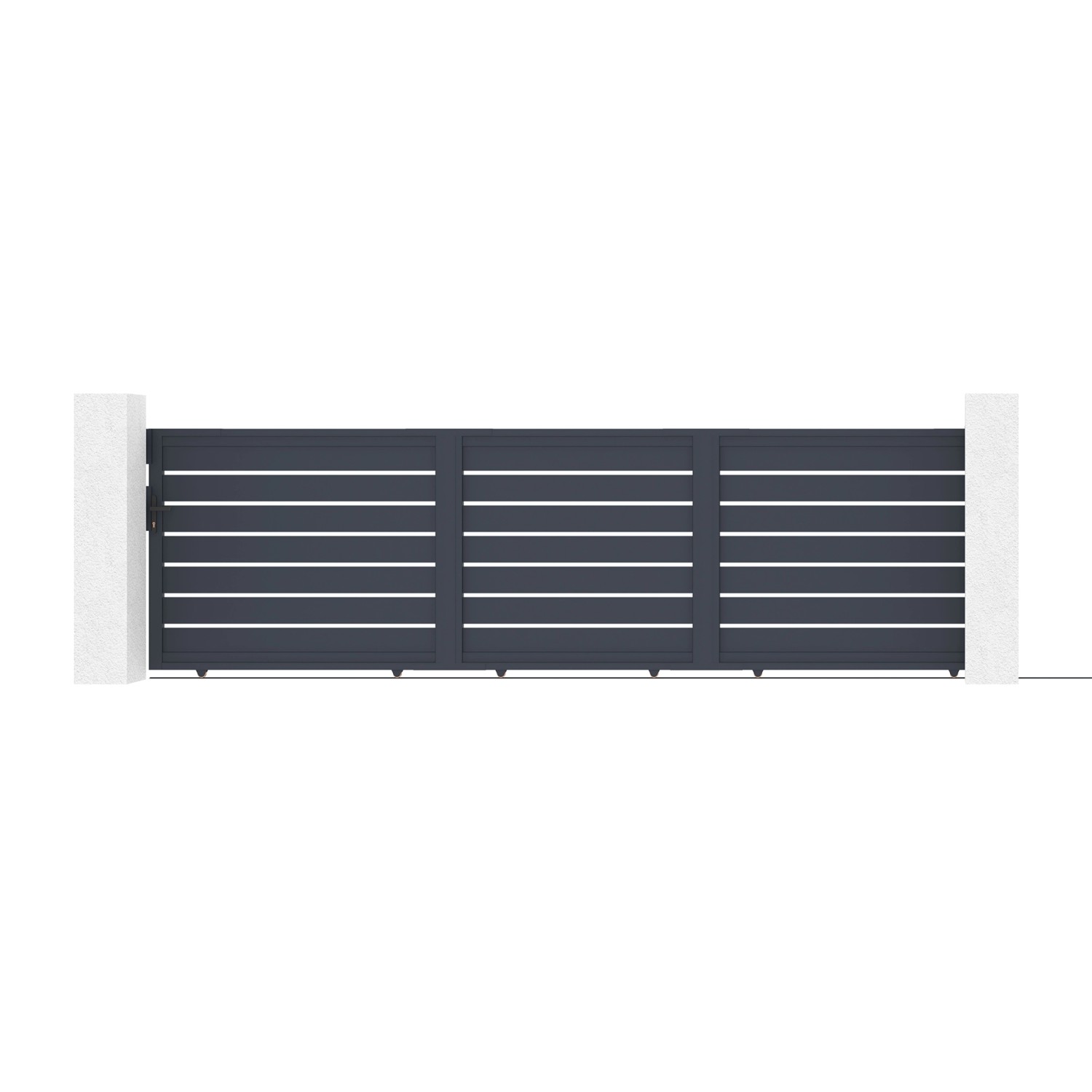 Casanoov Vogel 5M Schiebetor H 140Cm Grau Aluminium günstig online kaufen