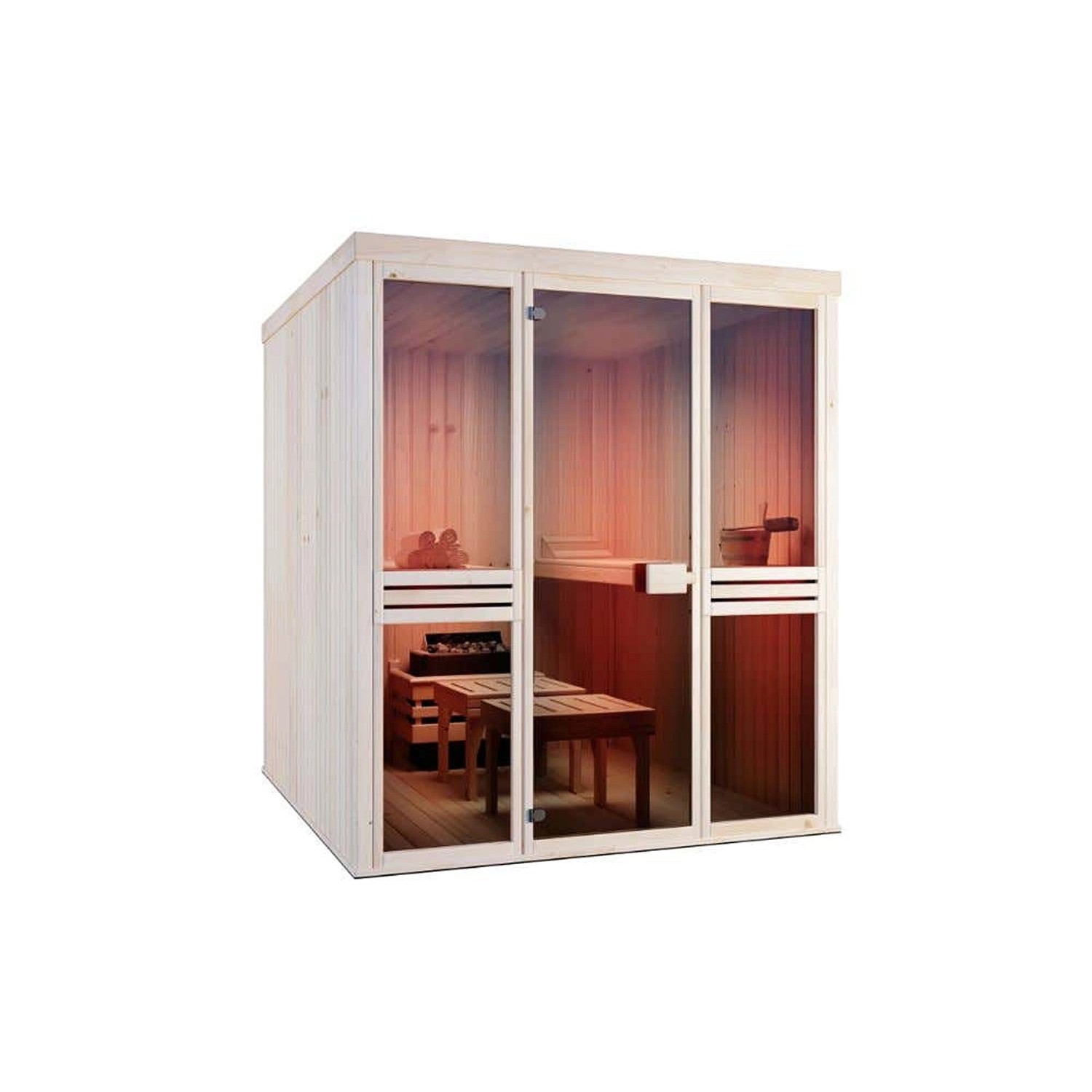 Finntherm Sauna Karina 1825 Naturbelassen 175 cm x 244 cm günstig online kaufen