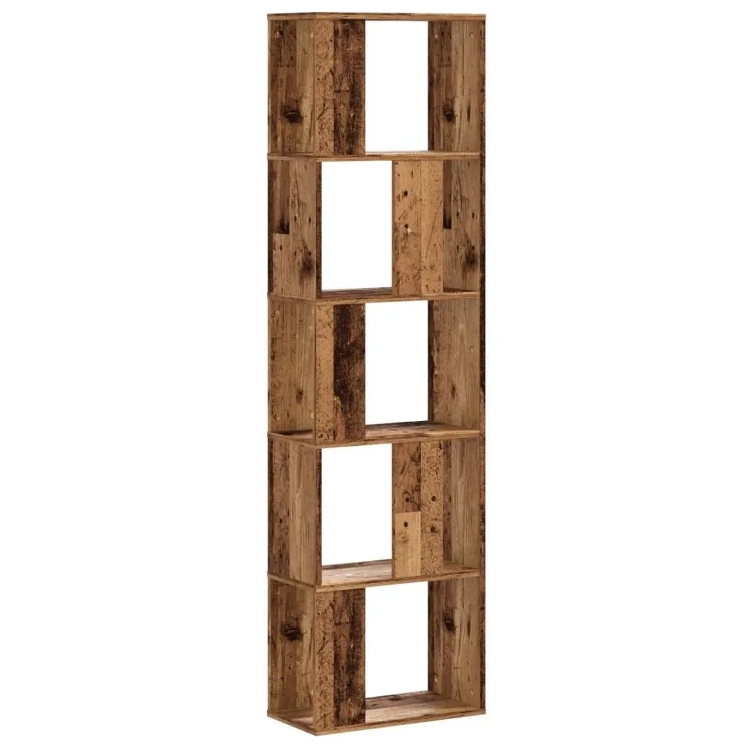 vidaXL Bücherregal 5 Böden Altholz 45x23,5x162,5 cm Holzwerkstoff 852787 günstig online kaufen