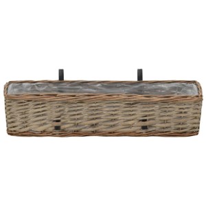 vidaXL Balkon-Blumentöpfe 2 Stk Weide mit PE-Auskleidung 60 cm 246829