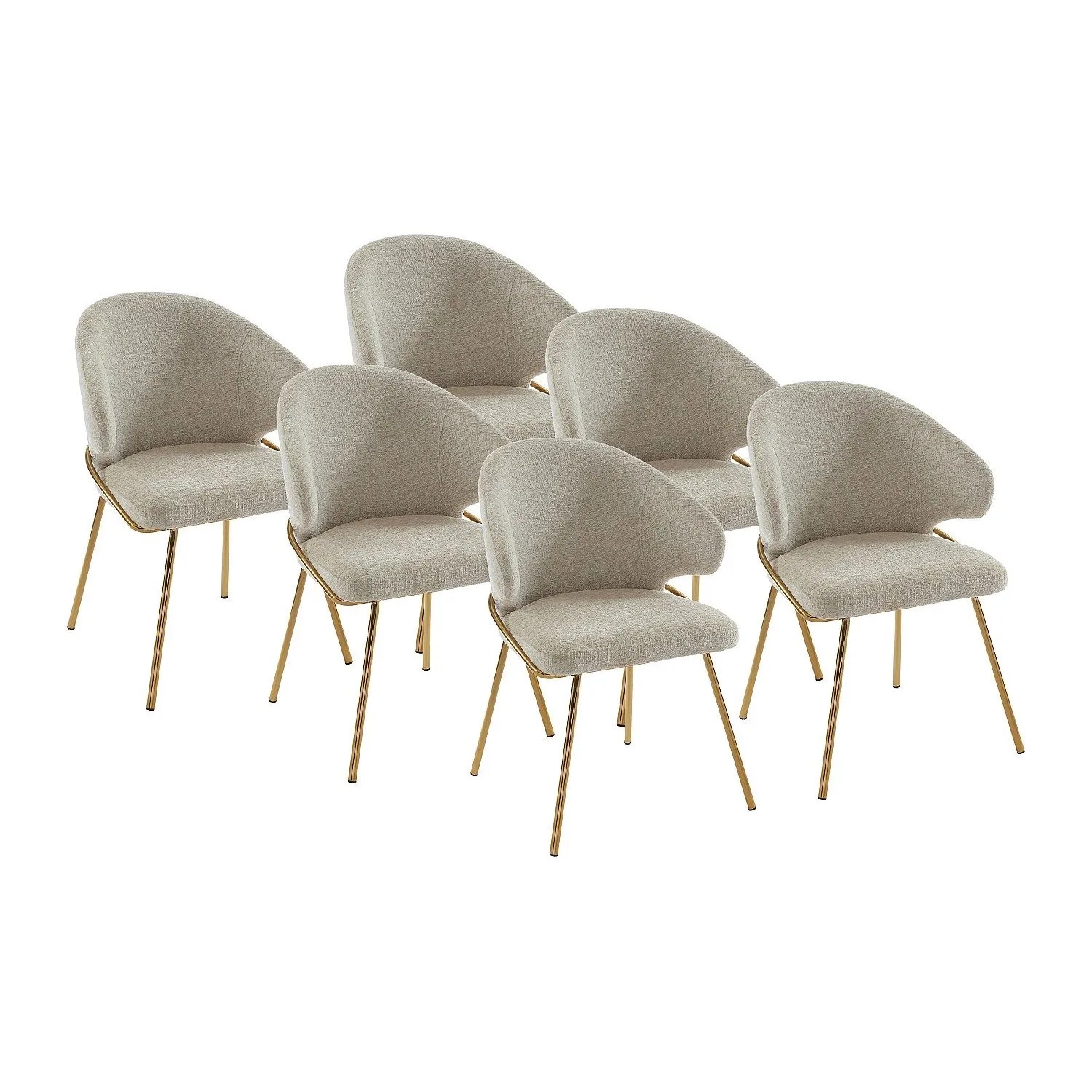Vente-unique Stuhl Luxiva Beige 60 cm