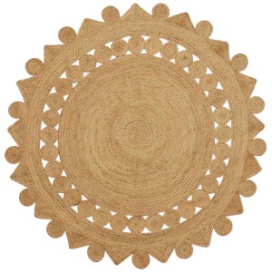 vidaXL Bereichsteppiche Rechtwinklig Braun Ø 210 cm Jute 42010819
