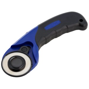 LUX Kreisschneider Comfort 45 mm, blau-schwarz, zum Schneiden von Papier, Stoff und Tapeten.
