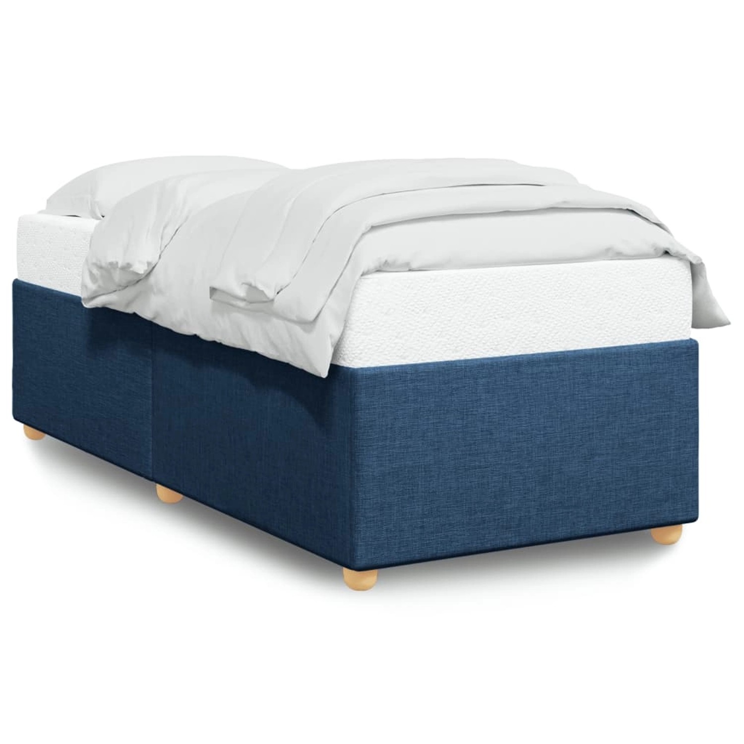 vidaXL Bettgestell Blau 100x200 cm Stoff Modell 52099571 günstig online kaufen