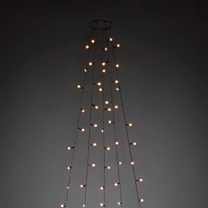 LED Baummantel mit Ring und bernsteinfarbenen Globes für Innen, Lichterkette