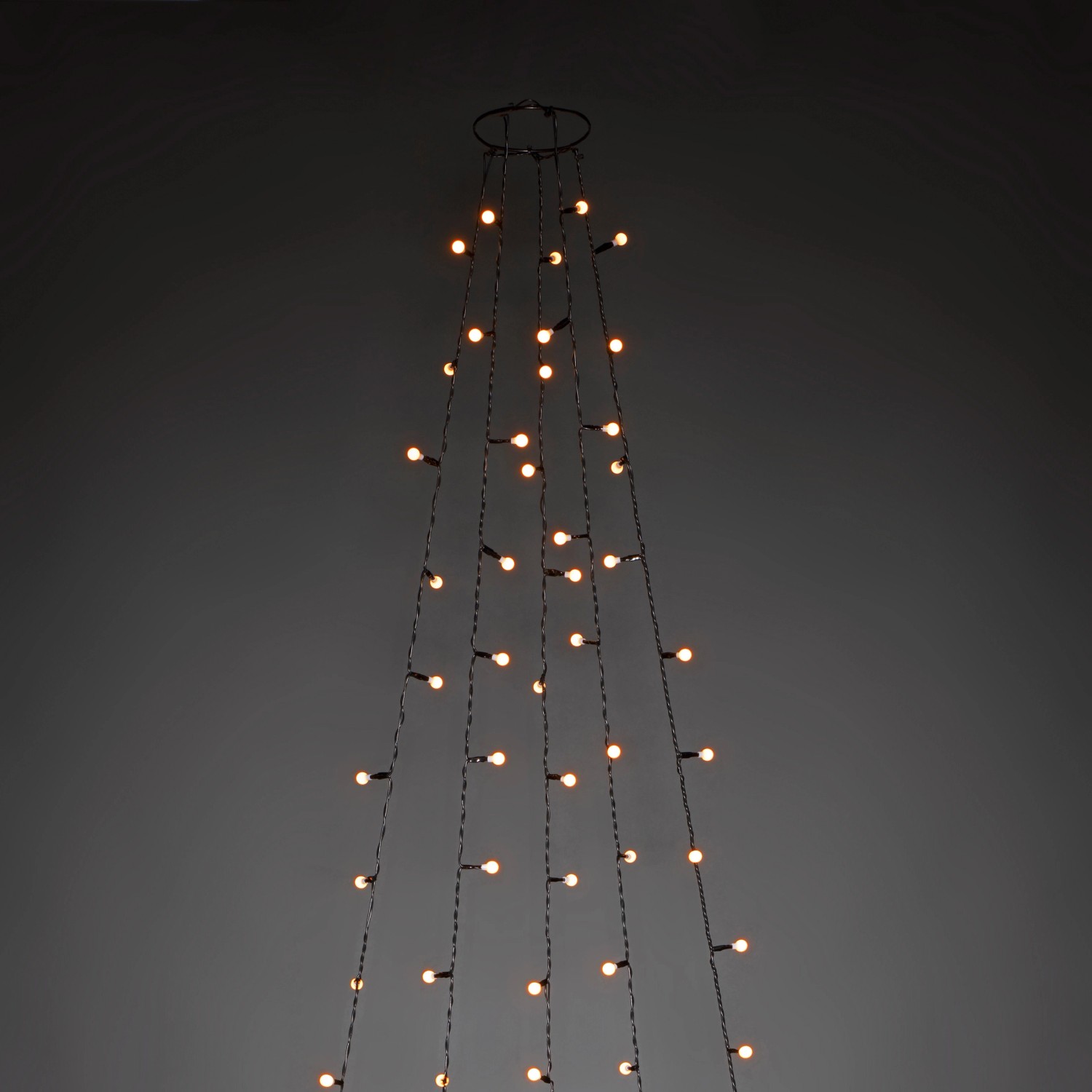 LED Baummantel mit Ring mit Globes 150 bernsteinfarbene LEDs innen günstig online kaufen