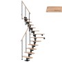 Dolle Mittelholmtreppe Dublin, Buche/Anthrazit, mit Geländer, 1/4 gewendelt, für Geschosshöhen bis 292cm.