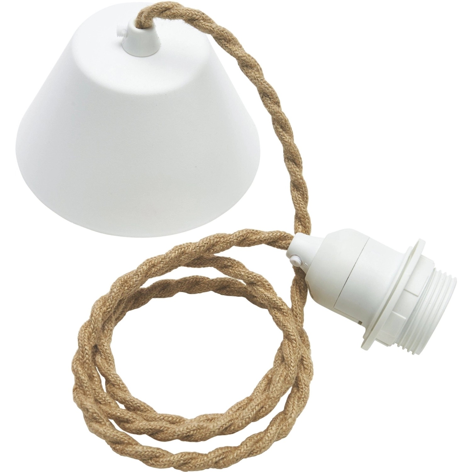 PR Home Cordset Pendelaufhang E27 mit gedrehten Textilkabel Jute Beige 120c günstig online kaufen