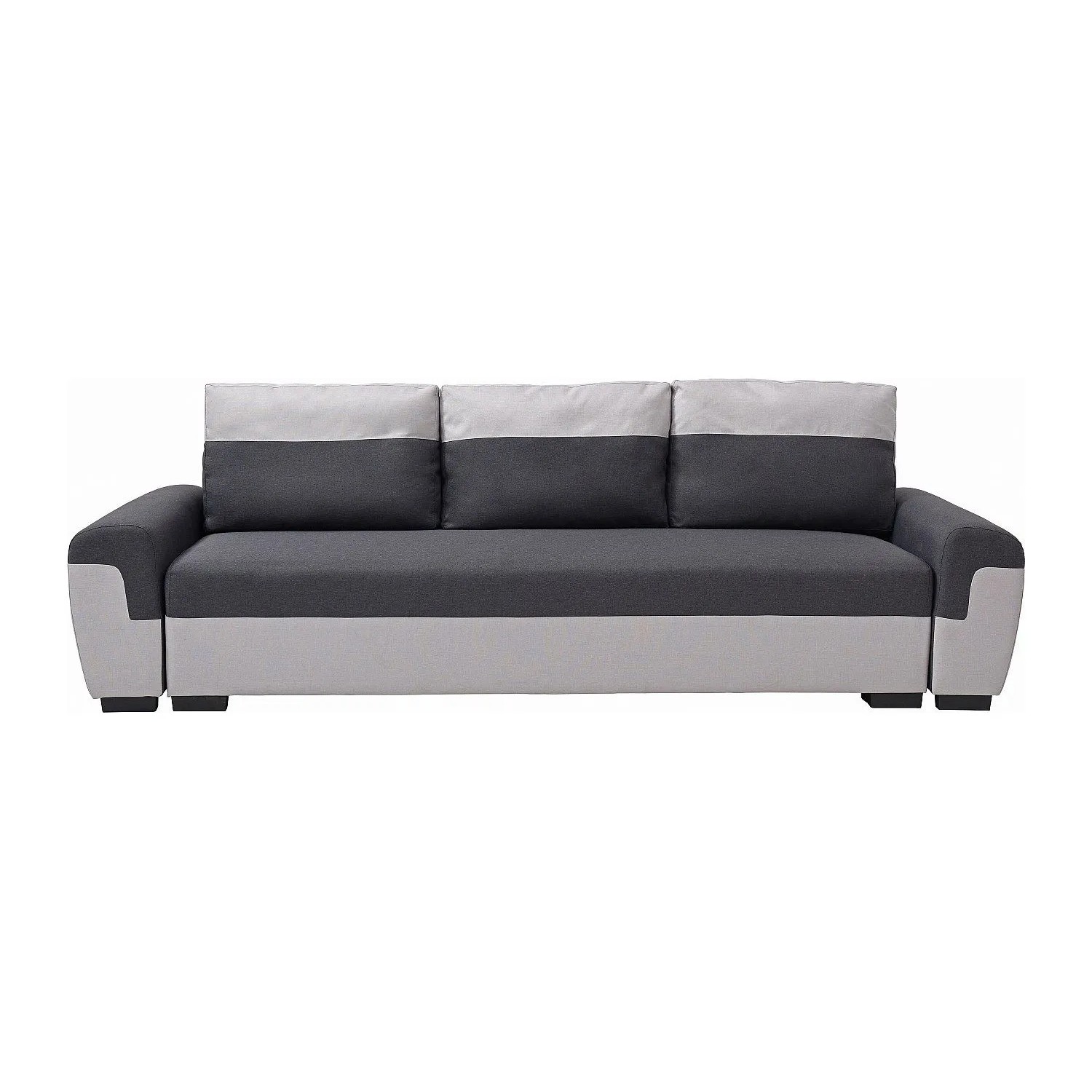Vente-unique Schlafsofa Gaby Anthrazitgrau 260 cm