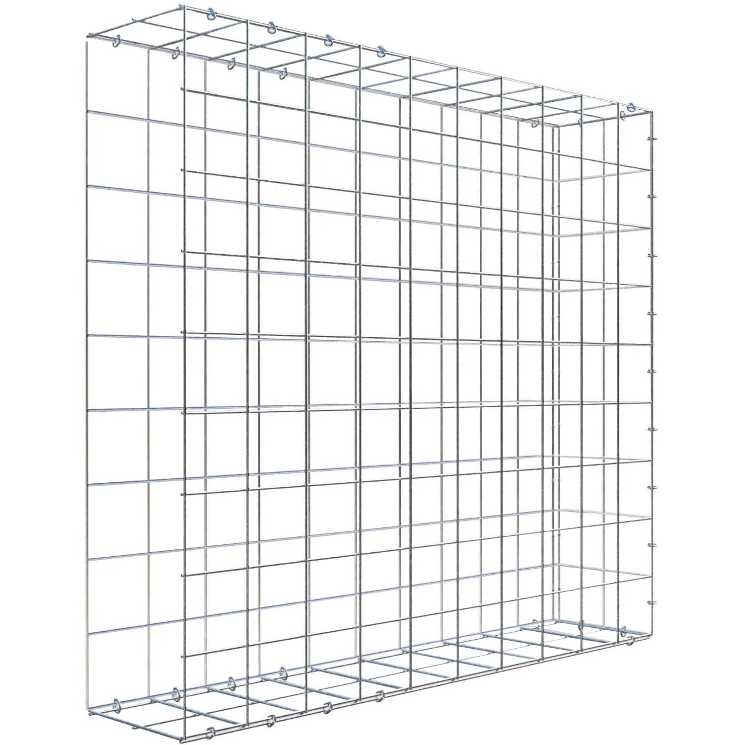 Gabiona C-Ring-Gabione-Anbaukorb Typ 2 90 x 100 x 20 cm Maschenw 10 x 10 cm