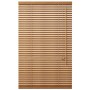 Holzjalousie in Walnussholzoptik mit 35mm Lamellen. Ideal als Fenstervorhang, Sicht- und Sonnenschutz, ohne Bohren montierbar.