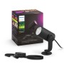 Philips Hue Lily LED-Spot Basis-Set, 3-flammig, schwarz. Außenleuchte mit Farbwechsel und Zubehör.
